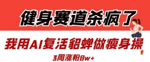 健身赛道杀疯了？我用AI复活貂蝉做瘦身操，3周涨粉8W-淘金日记
