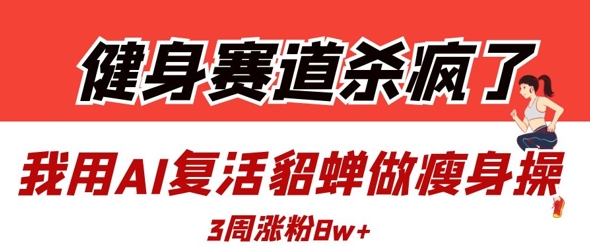 健身赛道杀疯了?我用AI复活貂蝉做瘦身操,3周涨粉8W-淘金日记