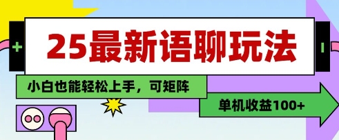 25年最新语聊玩法,纯手工,单机收益100+,小白也能轻松上手,可矩阵操作-淘金日记
