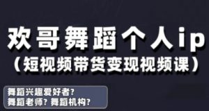 抖音舞蹈账号运营与变现实战课，舞蹈个人ip短视频带货变现-淘金日记