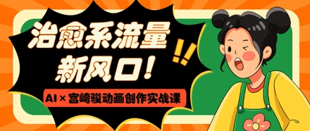 治愈系流量新风口，AI+宫崎骏动画创作实战课，从0到1打造爆款视频-淘金日记