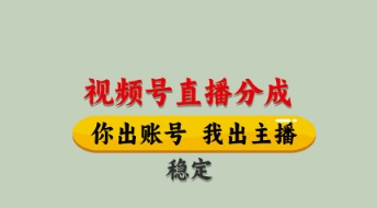 视频号直播分成，全程托管招募，单月轻松变现8k【揭秘】-淘金日记