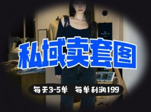 私域卖套图每天3-5单，每单利润99-淘金日记