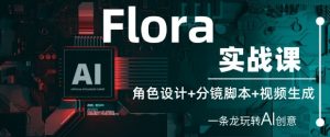 Flora实战课:角色设计+分镜脚本+视频生成,一条龙玩转AI创意-淘金日记