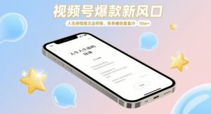 视频号爆款新风口,人生感悟图文这样做,条条播放量直冲 10w+-淘金日记