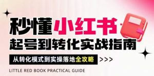 秒懂小红书-起号到转化实战指南,从转化模式到实操落地全攻略,让你破解流量玄学,做得有结果-淘金日记