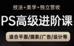 PS高级后期进阶课(技法+美学+独立营收),适合平面摄影广告设计等-淘金日记