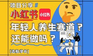 小红书年轻人养生赛道?真的还能做吗?详细讲解!-淘金日记