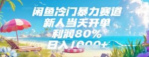 闲鱼冷门暴力赛道，新人当天开单，利润80%，日入几张，长期可做【揭秘】-淘金日记