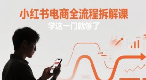 小红书电商全流程拆解课,学这一门就够了-淘金日记