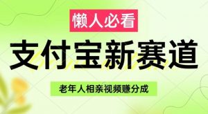 支付宝新赛道，利用老年人相亲视频，挣分成收益，轻松月入过W，操作简单-淘金日记