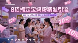 8招搞定宝妈粉精准引流，精准引流10万本地母婴粉，多渠道流量爆破玩法-淘金日记