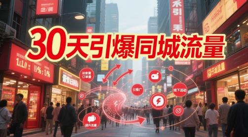 30天引爆同城流量:团购篇 认知篇 流量篇 来客篇 达人篇 老板人设IP篇 投流篇-淘金日记