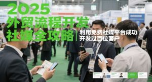 2025外贸流程开发社媒全攻略，利用免费社媒平台成功开发过百位客户-淘金日记