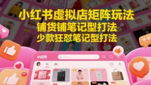 小红书虚拟店矩阵玩法,铺货铺笔记型打法,少款狂怼笔记型打法-淘金日记