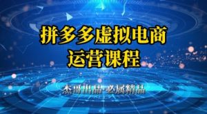 拼多多虚拟资料项目,从起店到出单全套系列教程,从0到1小白也可以轻松上手-淘金日记