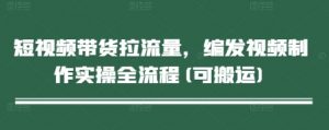 短视频带货拉流量，编发视频制作实操全流程(可搬运)-淘金日记