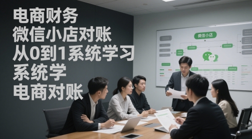电商财务微信小店对账，从0到1系统学习电商对账-淘金日记