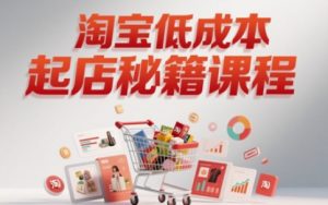淘宝低成本起店系统课,助你快速起店,实现弯道超车-淘金日记