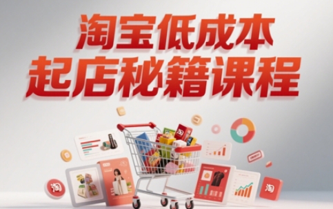 淘宝低成本起店系统课,助你快速起店,实现弯道超车-淘金日记