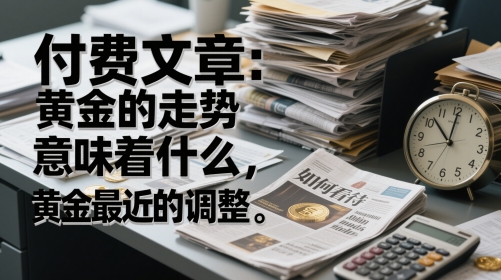 付费文章：黄金的走势意味着什么，如何看待黄金最近的调整-淘金日记