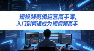 短视频剪辑运营高手课，入门到精通成为短视频高手-淘金日记
