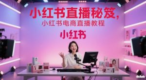小红书直播秘笈，小红书电商直播教程-淘金日记