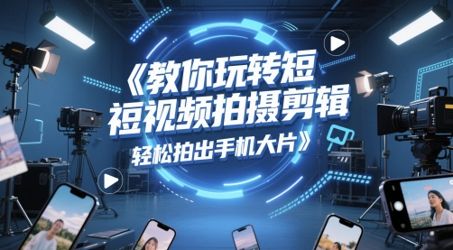 教你玩转短视频拍摄剪辑,轻松拍出手机大片-淘金日记