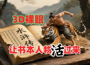 书本人物裸眼3D视频,新的玩法,流量超猛,保姆级教程-淘金日记