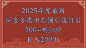 绝密引流秘籍,拼多多虚拟店铺引流,日引500+-淘金日记