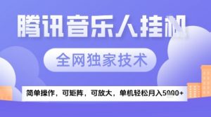 2025腾讯音乐挂G项目，全网独家技术，全新玩法，轻松月入5k+【揭秘】-淘金日记
