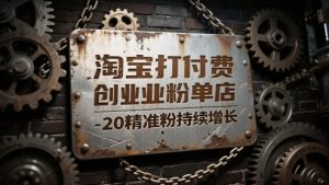 淘宝打付费创业粉单店每天稳定10-20精准粉持续增长【揭秘】-淘金日记