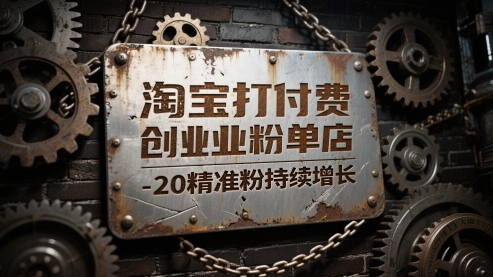 淘宝打付费创业粉单店每天稳定10-20精准粉持续增长【揭秘】-淘金日记