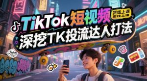 TikTok短视频带货线上课,深挖TK投流达人打法-淘金日记