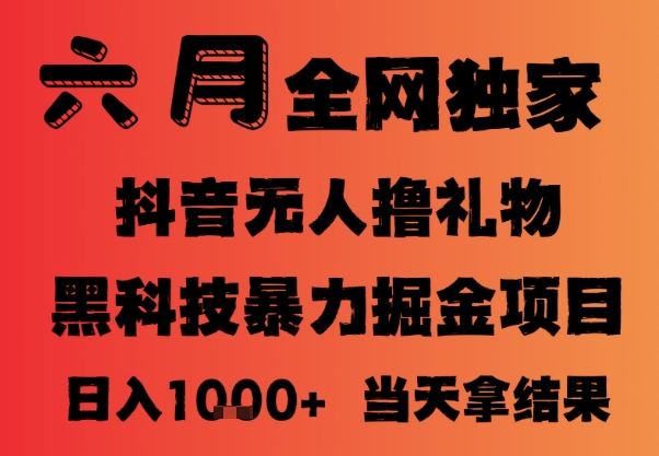 25年6月抖音无人直播最新暴力撸音浪掘金,小白可做,可批量矩阵放大,长期稳定日入1k+【揭秘】-淘金日记