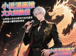 小说漫画推文女频教程，让所有小白从0成为行业内高手，简单暴力兼职轻松挣米-淘金日记