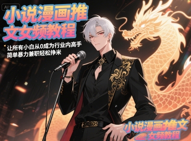 小说漫画推文女频教程，让所有小白从0成为行业内高手，简单暴力兼职轻松挣米-淘金日记