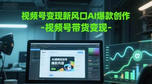 视频号变现新风口AI爆款创作-视频号带货变现-淘金日记