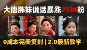AI大唐胖贵妃说话2.0,40条视频暴涨40w粉,附独家变现攻略-淘金日记