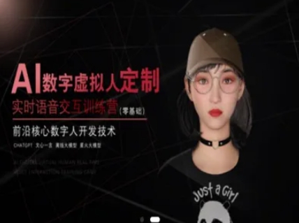 AI数字虚拟人定制,实时语音交互训练营(零基础),前沿核心数字人开发技术-淘金日记
