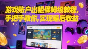 游戏账户出租保姆级教程,手把手教你,实现睡后收益-淘金日记