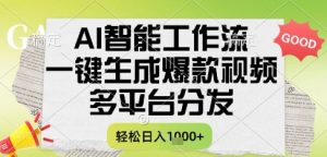 AI智能工作流，一键生成书单号爆款视频，多平台分发，每日收益多张【揭秘】-淘金日记