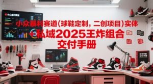 小众暴利赛道(球鞋定制，二创项目)实体+私域2025王炸组合  交付手册-淘金日记