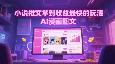 小说推文拿到收益最快的玩法,AI漫画图文-淘金日记