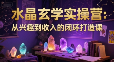 水晶玄学实操营：从兴趣到收入的闭环打造课-淘金日记