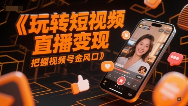 玩转短视频直播变现,把握视频号金风口-淘金日记