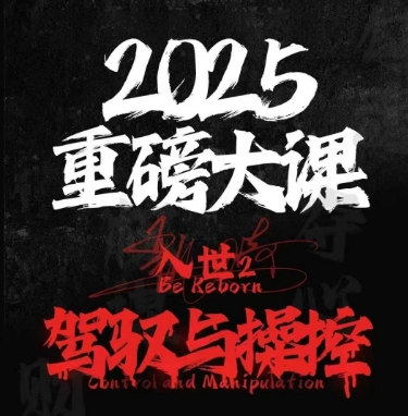 2025重磅大课,入世2,驾驭与控制-淘金日记