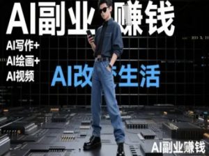 AI改变生活（Ai写作+AI绘画+Ai视频），AI副业挣钱-淘金日记