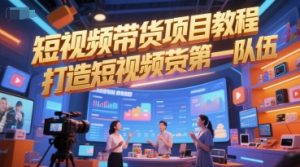 短视频带货项目教程，打造短视频带货第一队伍-淘金日记