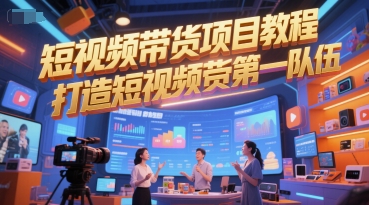 短视频带货项目教程,打造短视频带货第一队伍-淘金日记